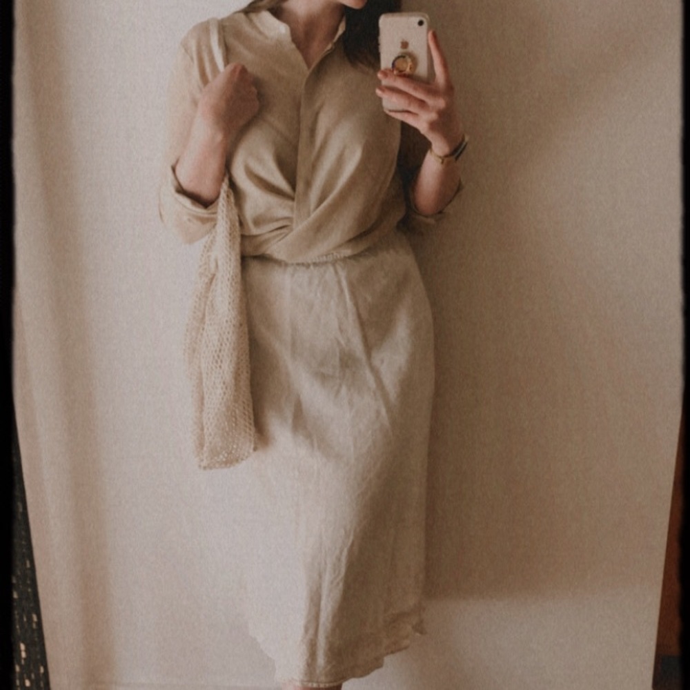 100% Linen Skirt (Vintage)